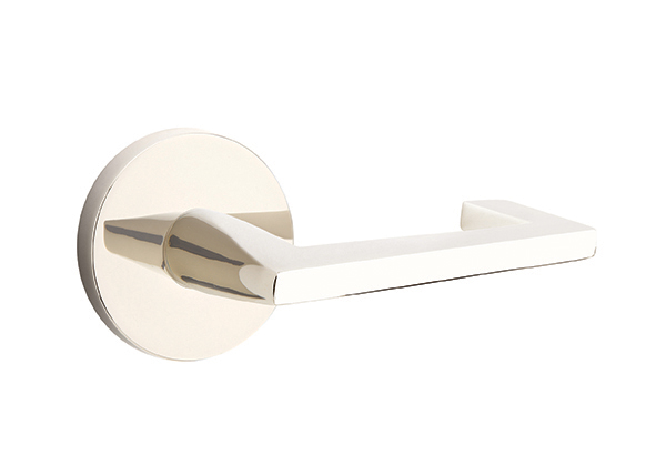 Emtek Argos Lever Handle with Modern Disk Rosette