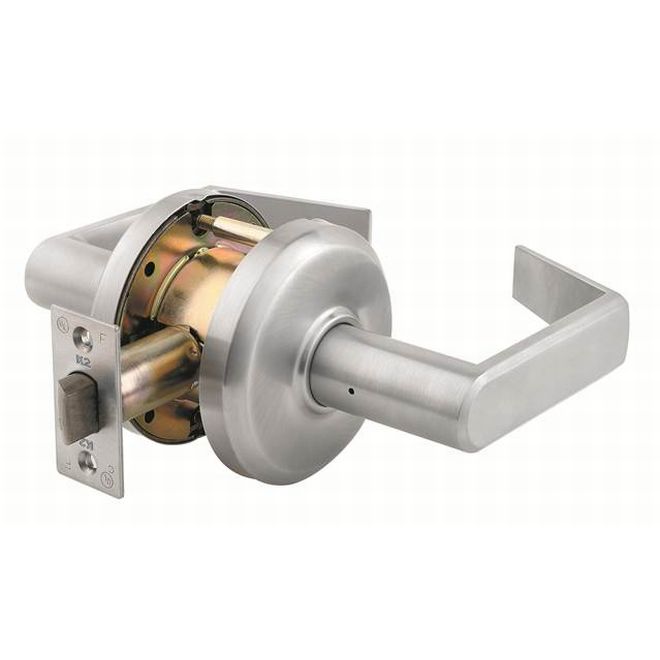 Dormakaba Commercial Hardware QCL230E626 Sierra Passage Lock with 2-3/4 Inch Backset and ASA Strike Satin Chrome Finish
