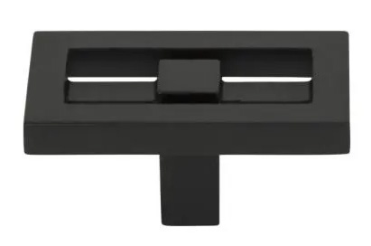Atlas Homewares Nobu Rectangle Knob 1 3/4 Inch Matte Black