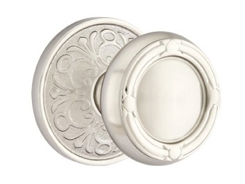 Emtek Ribbon & Reed Knob with Lancaster Rosette