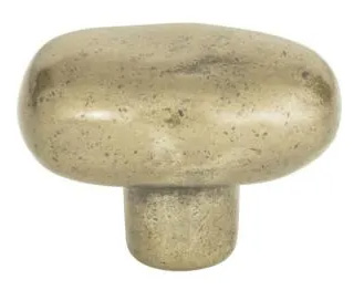 Atlas Homewares Distressed Oval Knob 1 11/16 Inch Champagne