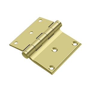 Deltana 3 Inch x 3 1/2 Inch Half Surface Hinge, Polished Brass
