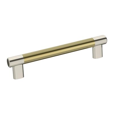 Amerock Esquire 6-5/16 Inch cc Cabinet Pull Polished Nickel/Golden Champagne