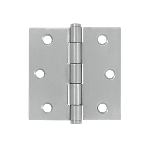Deltana 3 x 3 Inch Stainless Steel Square Corner Residential Hinge - Pair