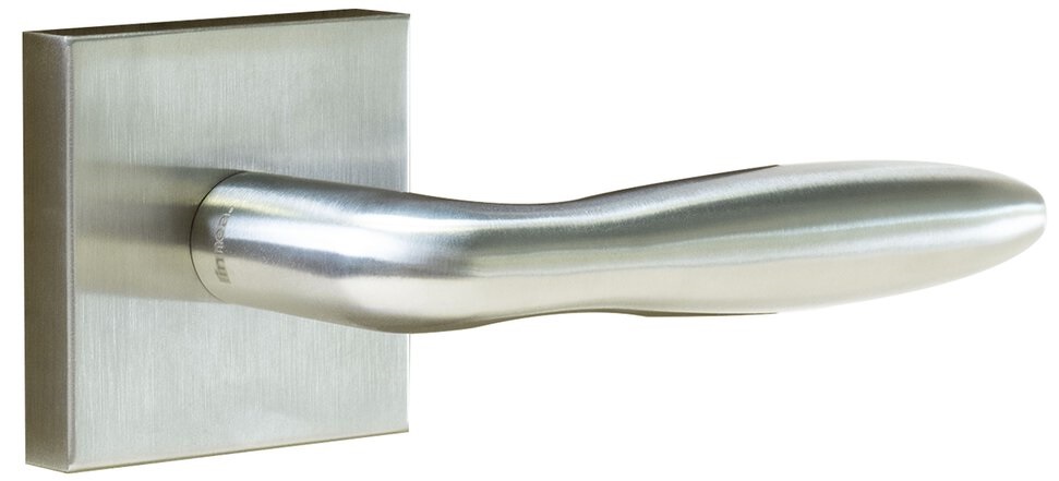 Linnea L26 Stainless Steel Door Lever with Square Rosette