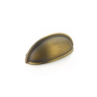 Schaub Traditional Design Cup Pull 3 inch cc Antique Light Brass