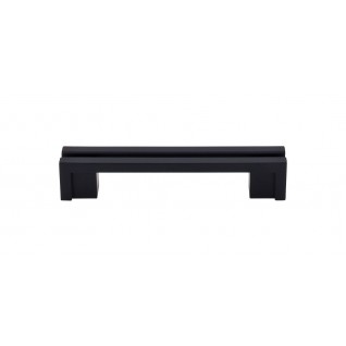Top Knobs TK55BLK Sanctuary I Flat Rail Pull 3 1/2 Inch CC Flat Black