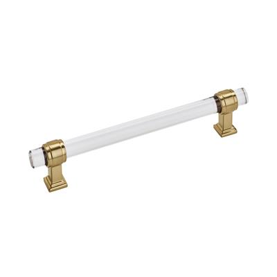 Amerock Glacio 6-5/16 Inch cc Cabinet Pull Clear/Champagne Bronze
