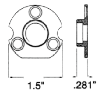 Baldwin Estate Rose Backplate For Active Trim 5097 (EACH)