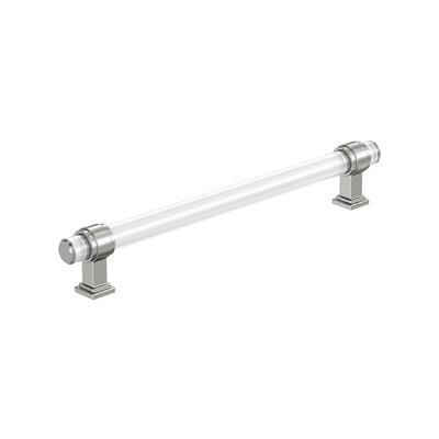 Amerock Glacio 8 Inch cc Cabinet Pull Clear/Polished Nickel