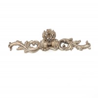 Schaub French Court Cabinet Knob w/ Backplate- Monticello Silver