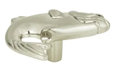 Atlas Homewares Fish Knob 2 1/4 Inch Brushed Nickel