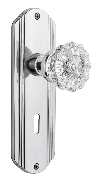 Nostalgic Warehouse Deco Plate with Crystal Knob