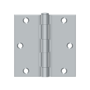 Deltana 4 Inch x 4 Inch Square Hinge, Brushed Brass