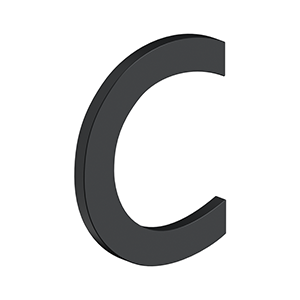 4 Inch Letter C, B Series With Risers, Stainless Steel
