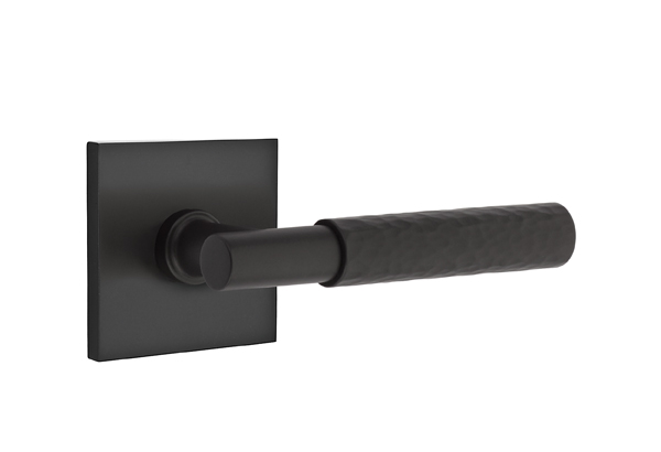 Emtek Hammered T Bar Style Door Lever with Square Rosette