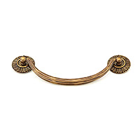 Schaub Sunburst 5 1/2 inch CC Bail Pull with Rosettes in Estate Dover