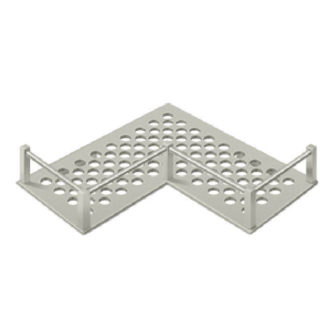 Deltana Solid Brass Heavy Duty Bathroom Basket 9 Inch Universal Corner