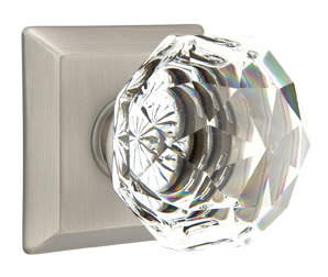 Emtek Diamond Crystal with Quincy Rosette