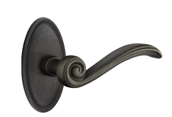 Emtek Lost Wax Medici Lever Handle with Style 14 Rosette