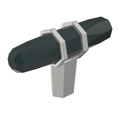 Amerock London 2-1/2 Inch Cabinet Knob Black Bronze/Polished Chrome