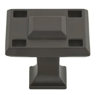 Atlas Homewares Modern Craftsman Square Knob 1 5/16 Inch Aged Bronze