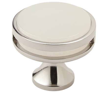 Amerock Oberon 1 3/8 Inch Cabinet Knob Polished Nickel/Frosted