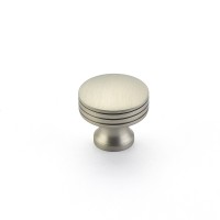 Schaub Menlo Park Round Knob 1 1/4 inch dia Satin Nickel