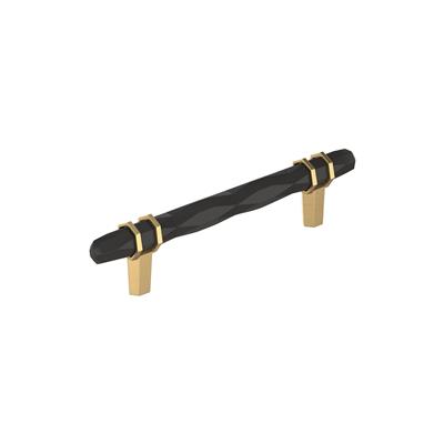 Amerock London 5-1/16 Inch cc Cabinet Pull Black Bronze/Champagne Bronze