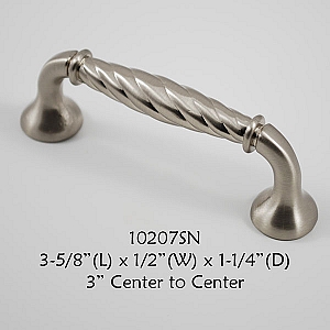 Residential Essentials 10207 Cabinet Pull in Satin Nickel