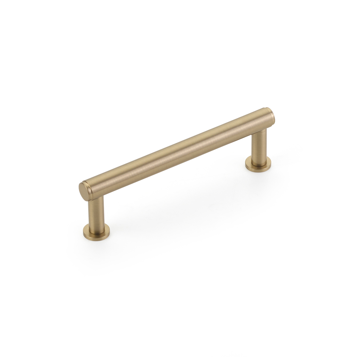 Schaub Pub House Pull, 4 Inch cc, Signature Satin Brass Pull