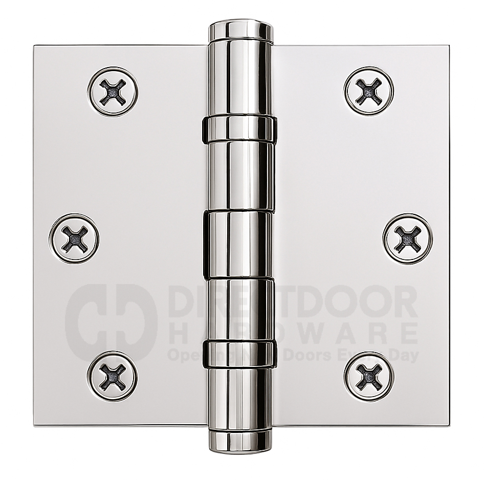 Emtek 3.5 Inch Solid Brass Ball Bearing Door Hinges with Square Corners (pair)