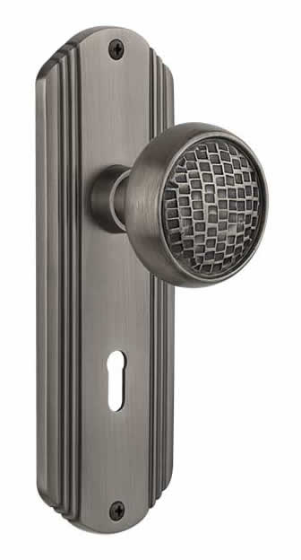 Nostalgic Warehouse Deco Plate with Craftsman Knob - Mortise Lock