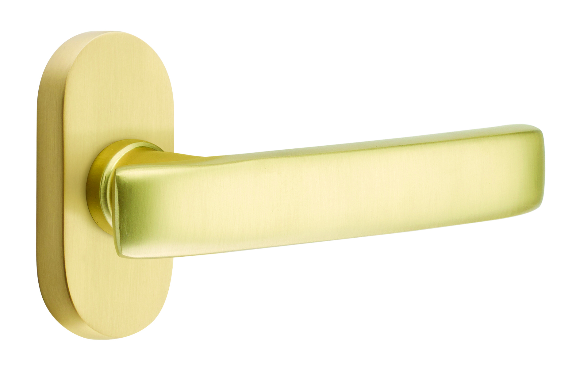 Emtek Geneva Lever with 1.5" x 3" Oval Stretto Rosette