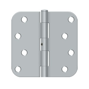 Deltana 4 Inch x 4 Inch x 5/8 Inch Radius Hinge, Brushed Chrome