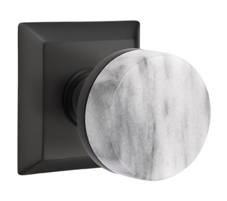Emtek Conical Marble Door Knob with Quincy Rosette