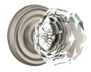 Emtek Diamond Crystal with Regular Rosette