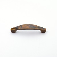 Schaub Tiger Penshell Pull 4 inch cc Estate Dover, Satin Brass