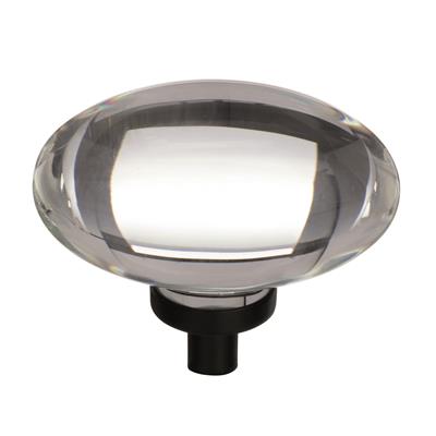 Amerock Glacio 1-3/4 Inch cc Cabinet Knob Clear/Black Bronze