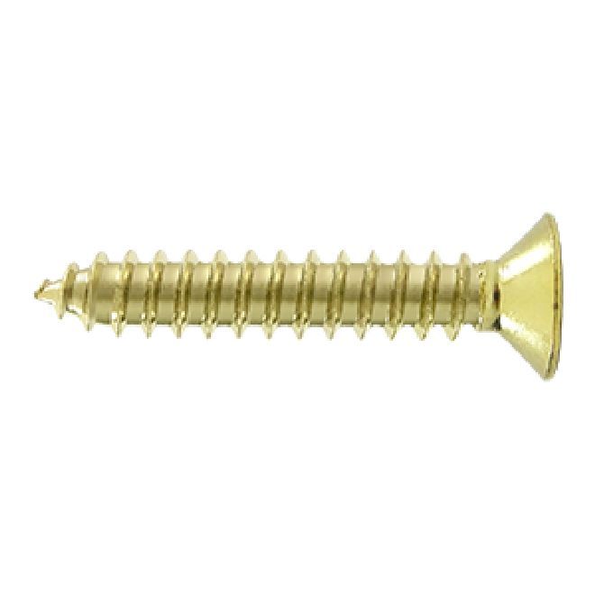 Deltana Solid Brass Screw Size #12 x 1-1/4 Inch Long Wood Screw