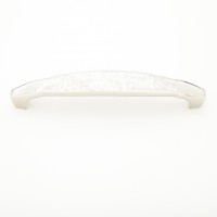 Schaub Mother of Pearl Inlay Pull 8 inch cc Polished Nickel