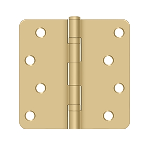 Deltana 4 x 4 Inch 1/4 Inch Radius Corner Ball Bearings Steel Hinge - Pair