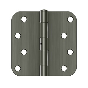 Deltana 4 Inch x 4 Inch x 5/8 Inch Radius Hinge, Antique Nickel