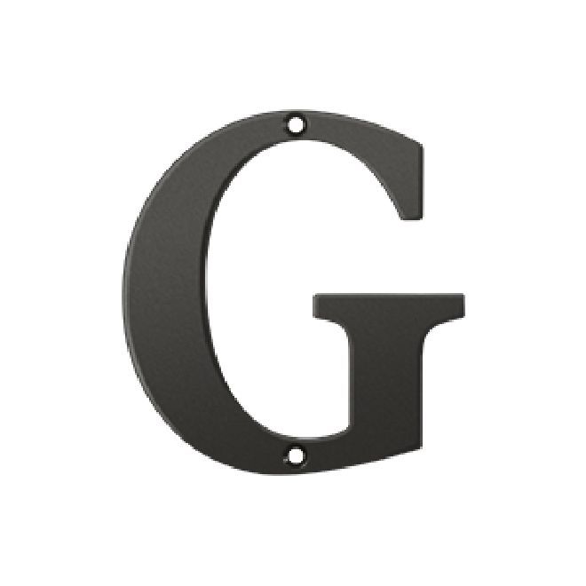 Deltana Solid Brass 4 Inch Residential Letter G