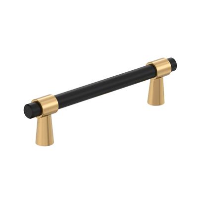 Amerock Mergence 3-3/4 Inch cc Cabinet Pull Matte Black/Champagne Bronze