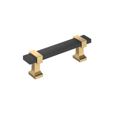 Amerock Overton 3 Inch cc Cabinet Pull Brushed Matte Black/Champagne Bronze