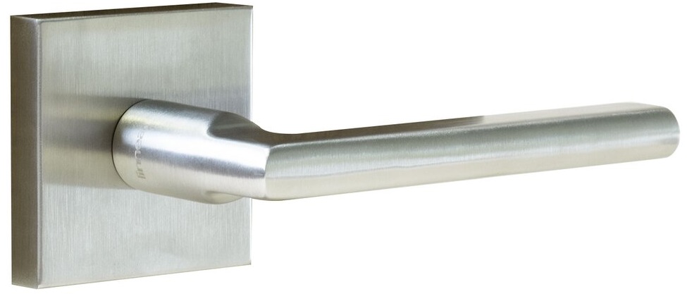Linnea L78 Stainless Steel Door Lever with Square Rosette