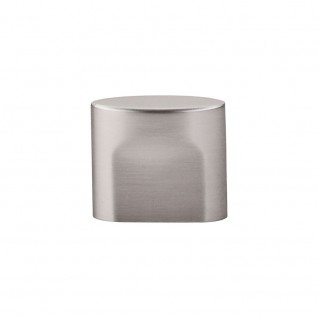 Top Knobs TK73BSN Sanctuary I Oval Slot Knob Small 3/4 Inch CC Brushed Satin Nickel