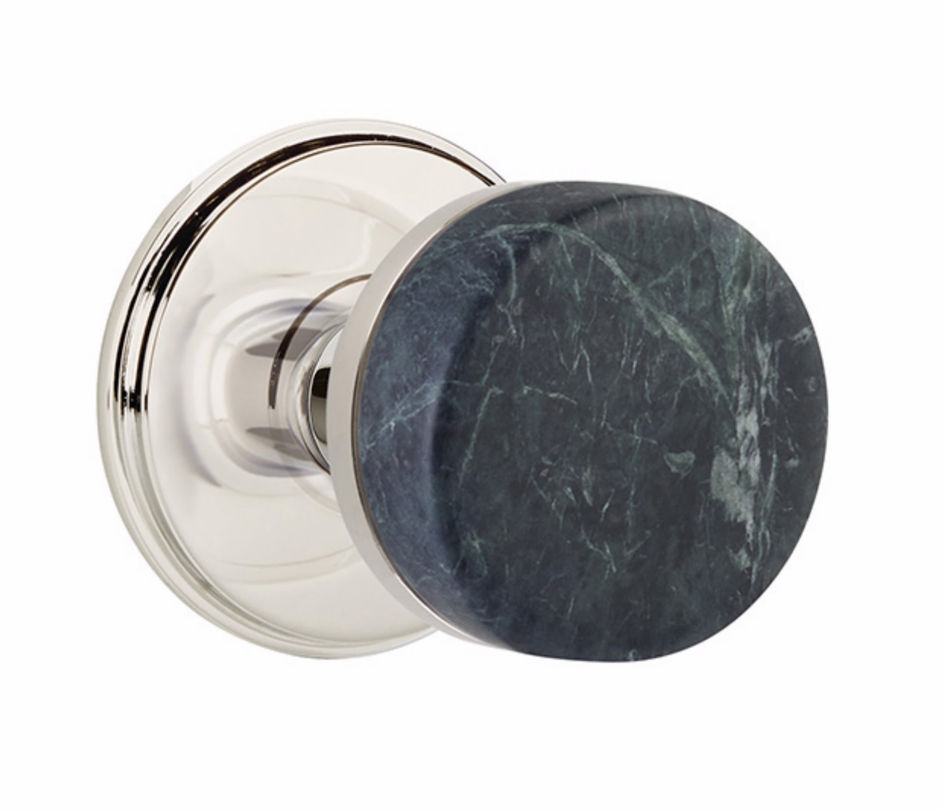 Emtek Conical Green Marble Knob with Watford Rosette