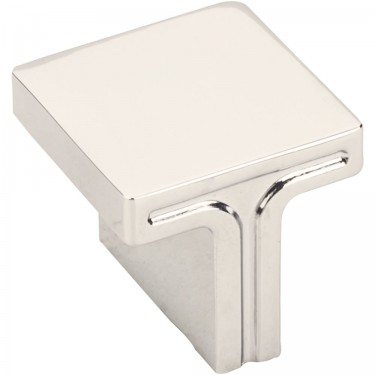 Hardware Resources Anwick 1-1/8 Inch Square Cabinet Knob- Polished Nickel